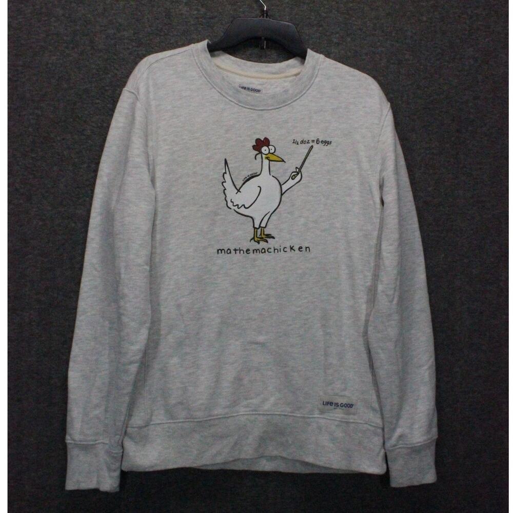 Life is Good Men's Mathemachicken Simply True Crew Size Small